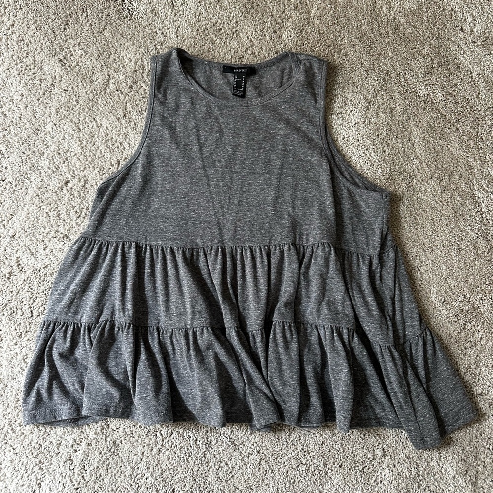 FOREVER 21 Flounce Tank Top